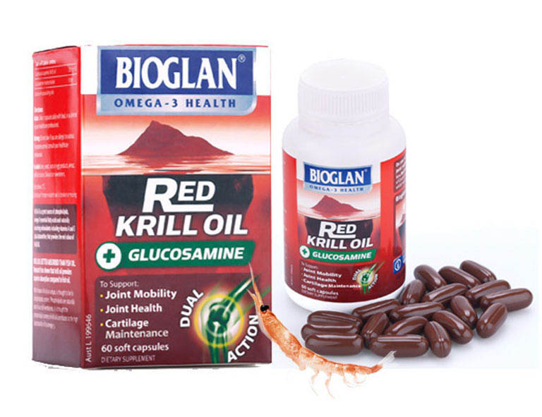 Thuốc khớp xương Úc Bioglan Red Krill Oil & Glucosamine