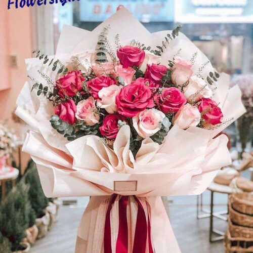 bó hoa tươi chúc mừng Shop hoa FlowerSight