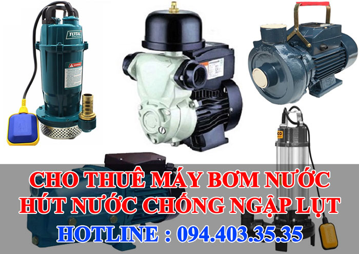 Cho thuê máy bơm nước hút nước
