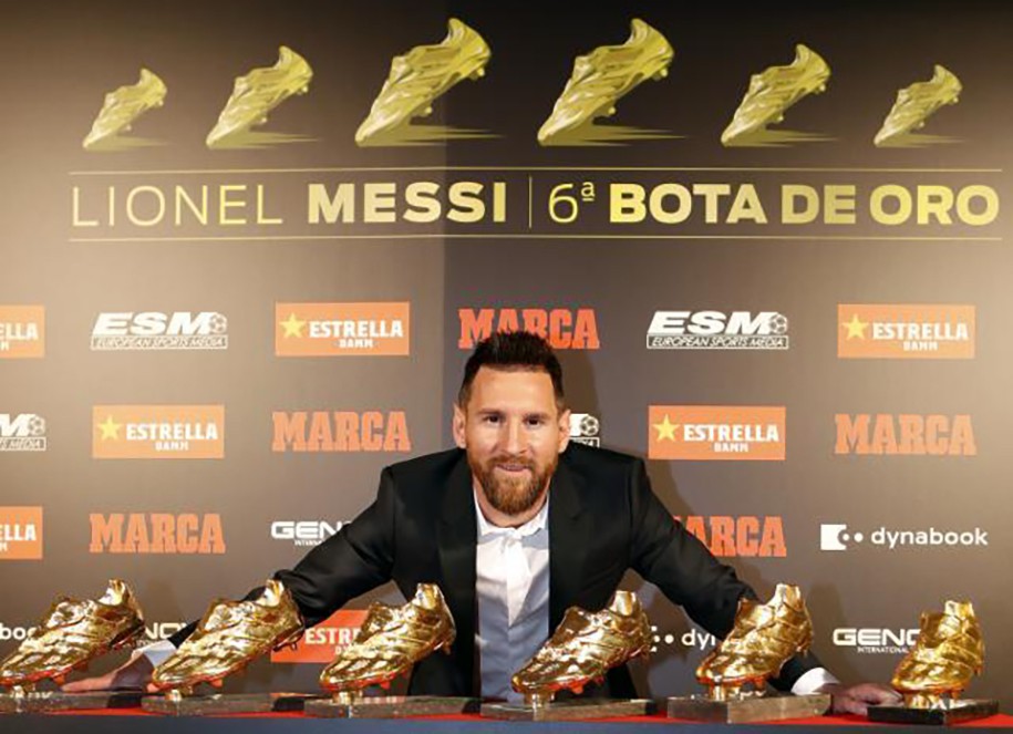 Messi và bộ sưu tập vô giá 6 "Chiếc giày vàng châu Âu" - Báo Người lao động