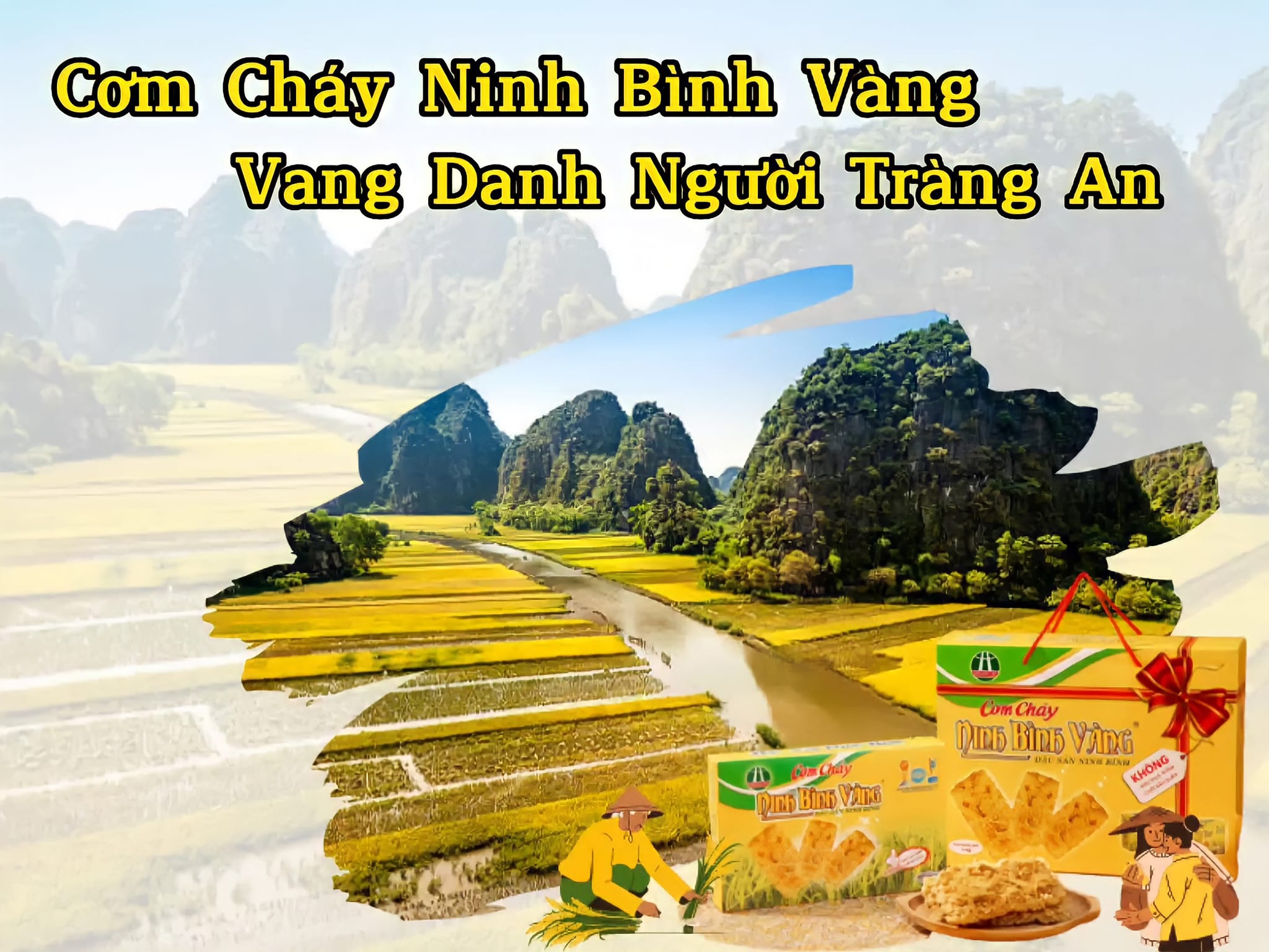 Cơm Cháy Ninh Bình Vàng 250 Gram - Đặc Sản Ninh Bình Hấp Dẫn
