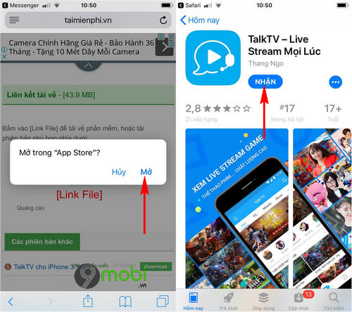 Install and use TalkTV on iPhone phone