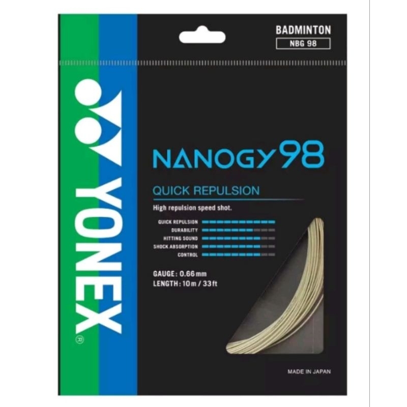 DÂY CƯỚC ĐAN VỢT CẦU LÔNG YONEX - Nanogy 98 - Chính hãng _ Cước cầu lông _  Nanogy98 _ Badminton String | Shopee Việt Nam